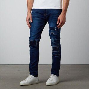 TR Premium Stylish Skinny Fit Men's Denim Jeans in Dark Blue New With Tags Size